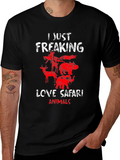 Safari Animal T-Shirt - I Just Freaking Love Animals Tee product image 1