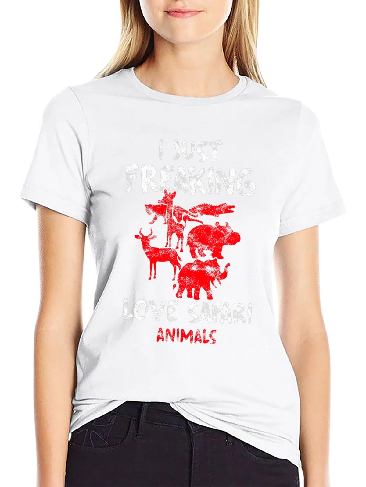 Safari Animal T-Shirt - I Just Freaking Love Animals Tee product image 8