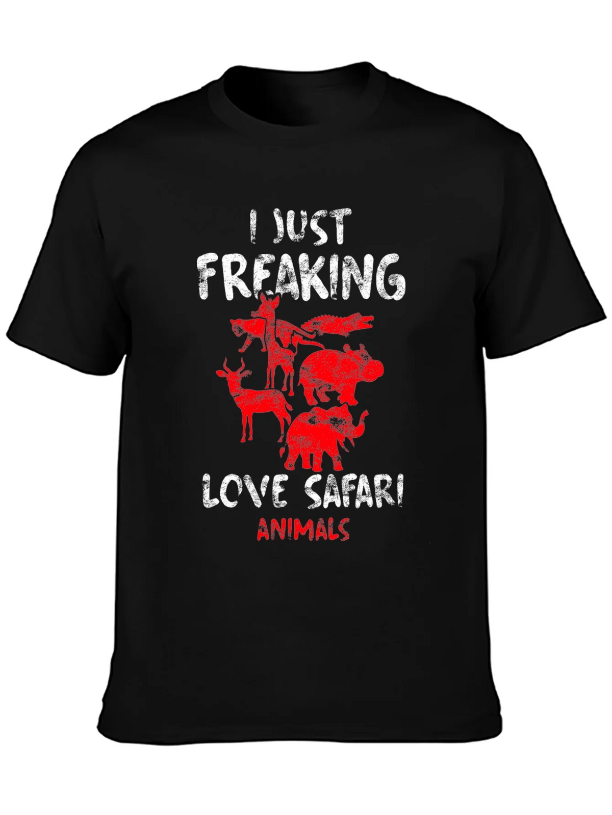 Safari Animal T-Shirt - I Just Freaking Love Animals Tee product image 3