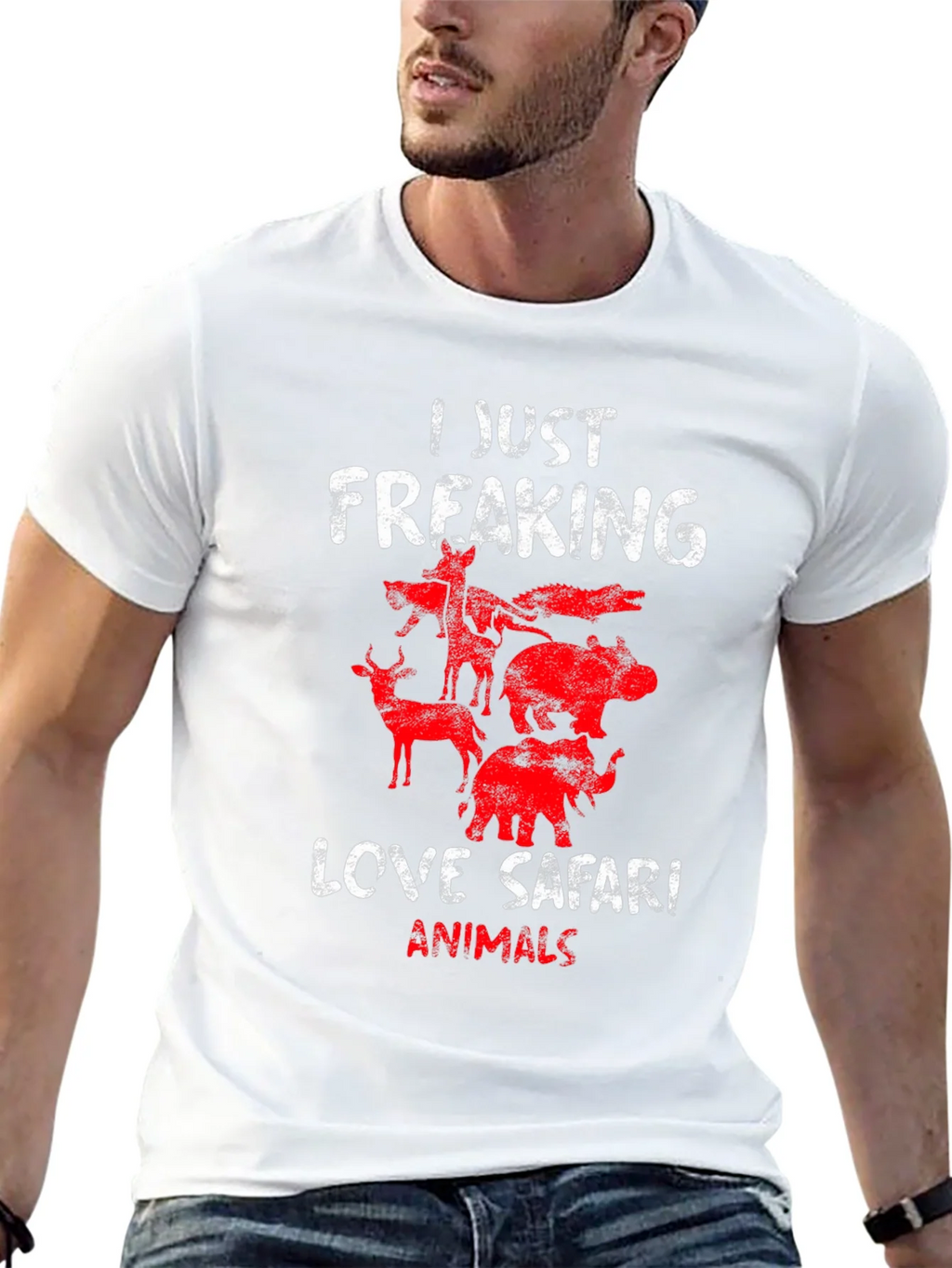 Safari Animal T-Shirt - I Just Freaking Love Animals Tee product image 12