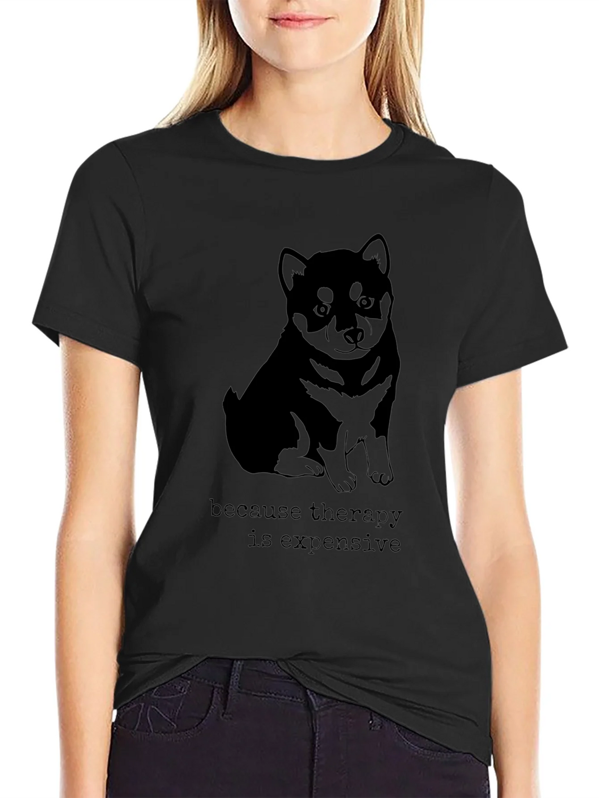 Therapy is Expensive T-Shirt - Shiba Inu product image 2