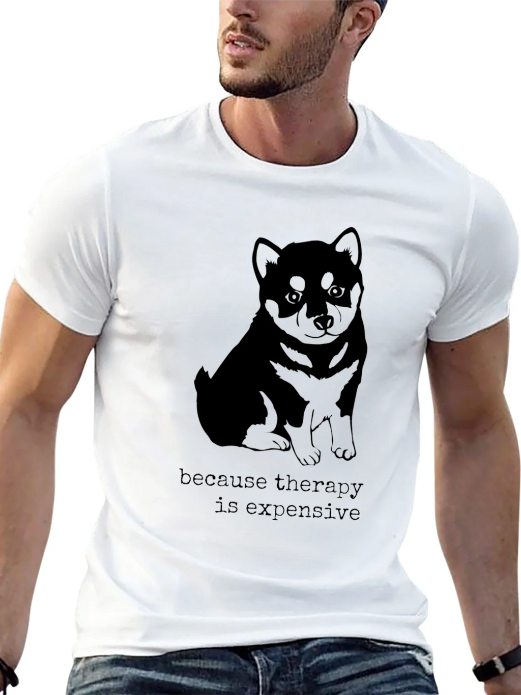 Therapy is Expensive T-Shirt - Shiba Inu product image 12