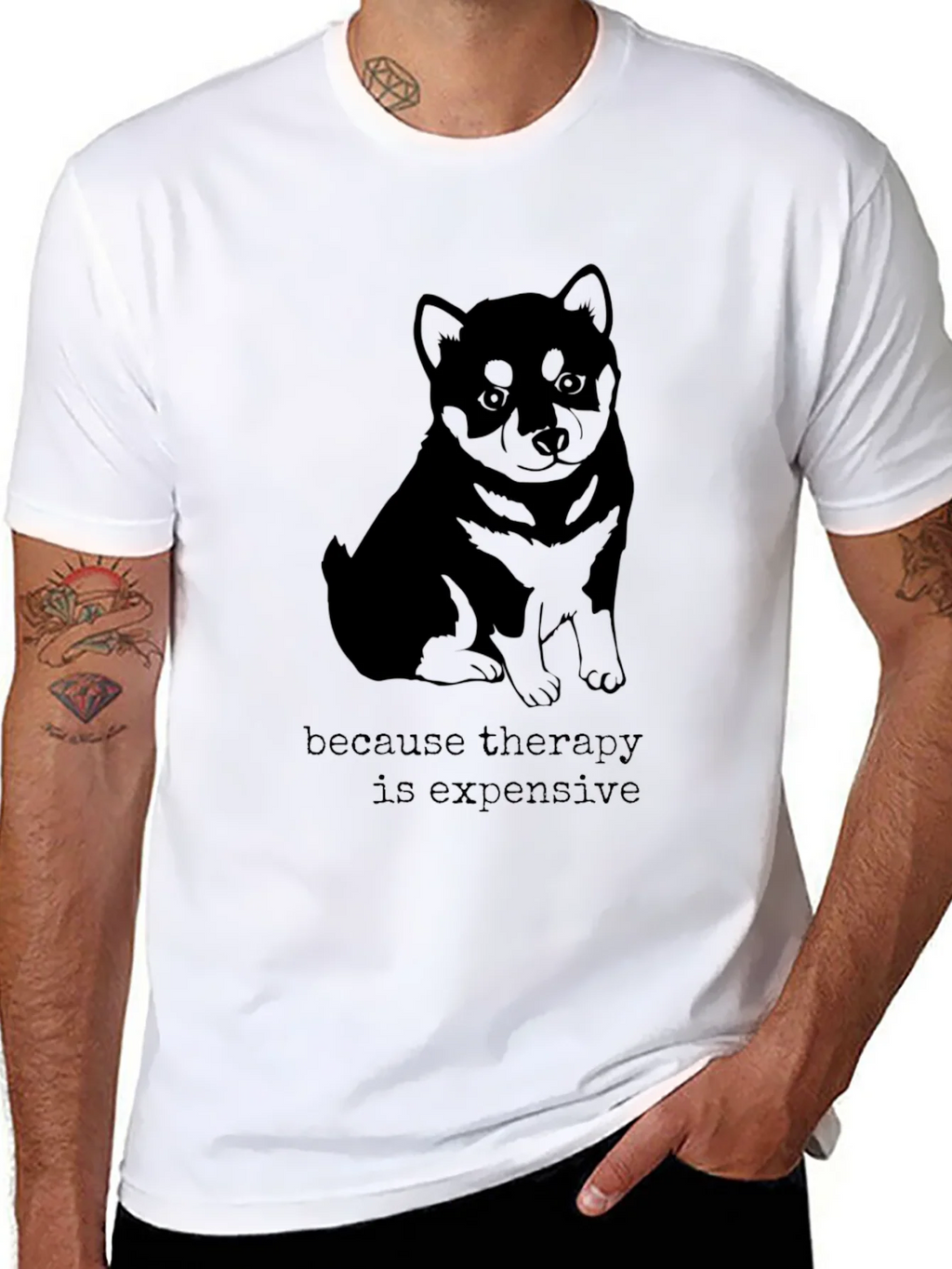 Therapy is Expensive T-Shirt - Shiba Inu product image 7