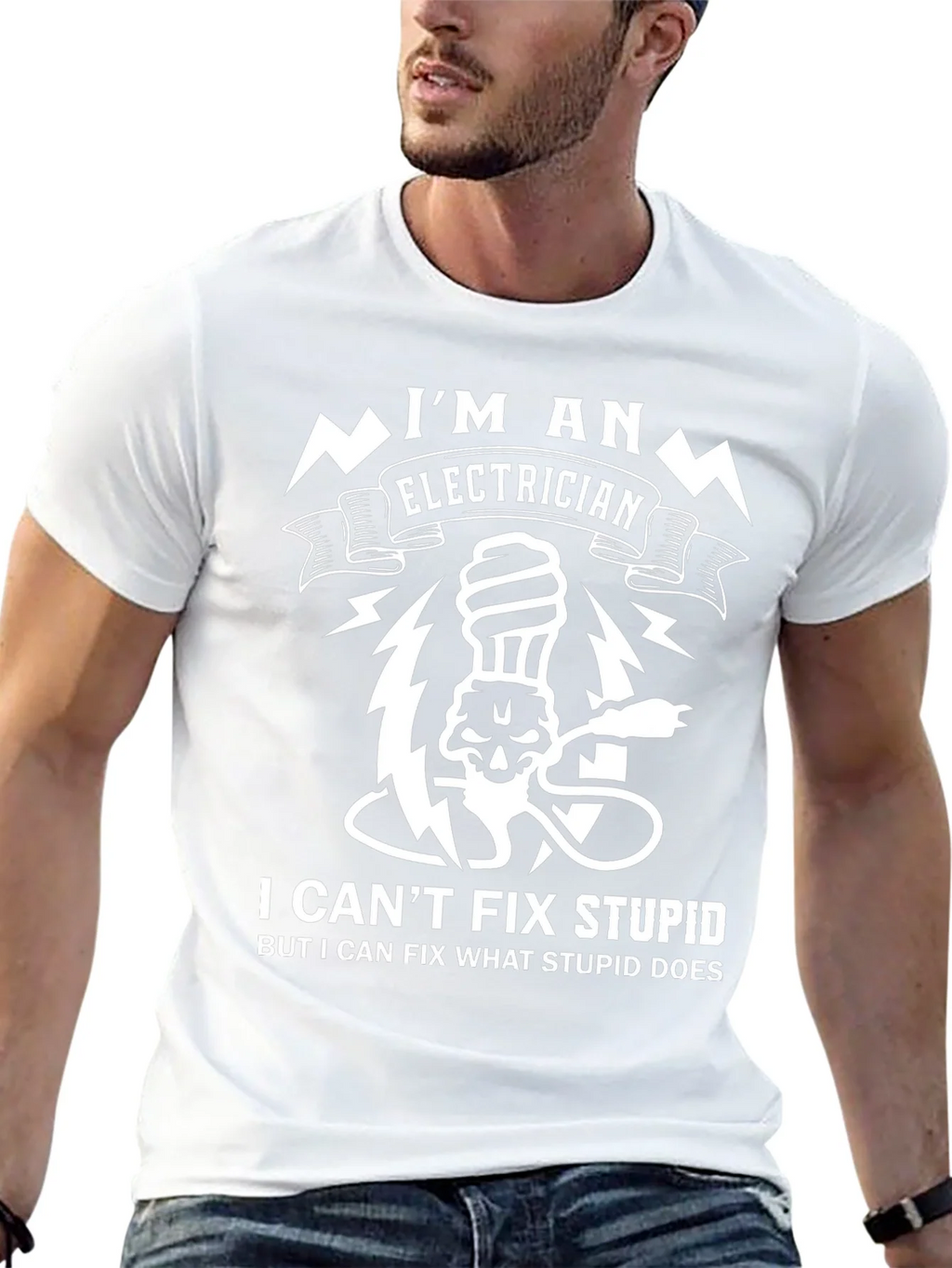 Electrician Funny T-Shirt - I Can Fix What Stupid Does product image 12