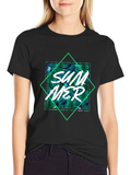 Tropical Summer Graphic Tee - Black product image 1