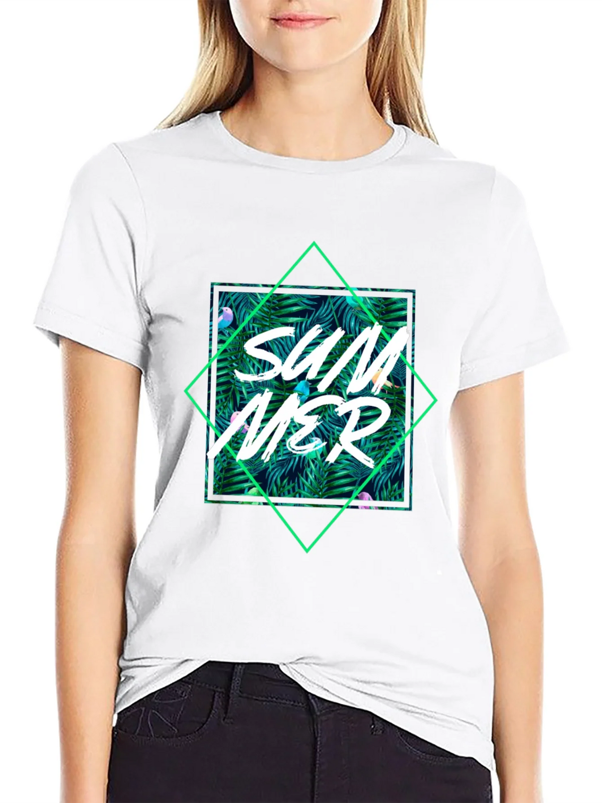 Tropical Summer Graphic Tee - Black product image 4