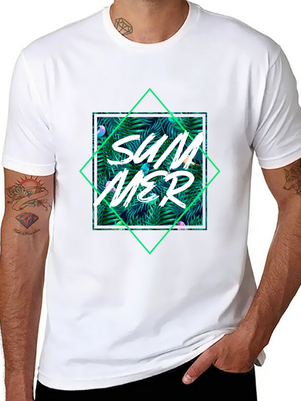 Tropical Summer Graphic Tee - Black product image 3