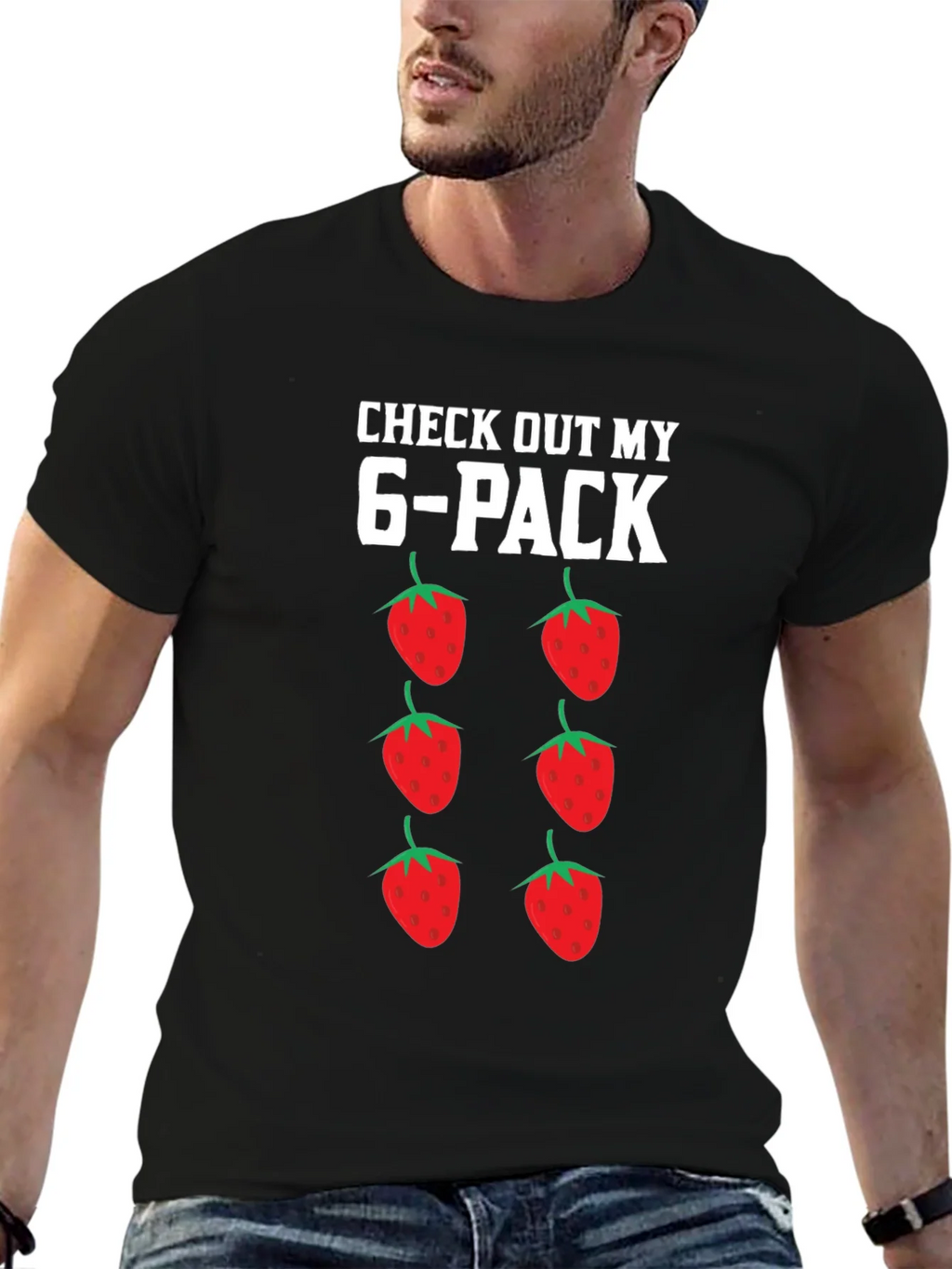 Funny Strawberry 6-Pack Graphic T-Shirt product image 6