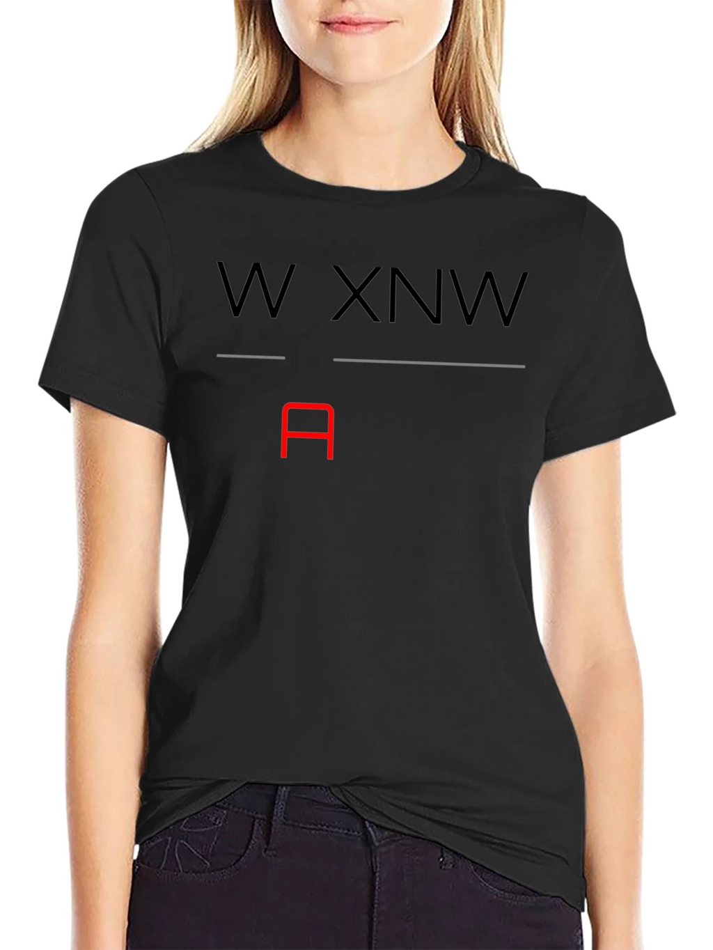 W XNW A Graphic T-Shirt - Black product image 2