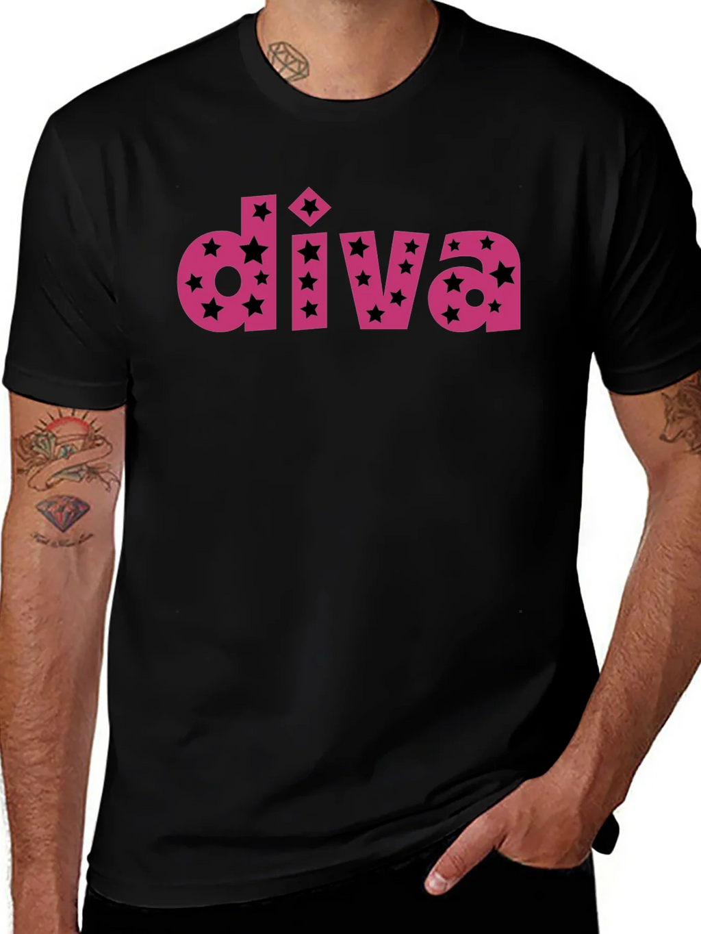 Diva Star Graphic Print Black Tee product image 1