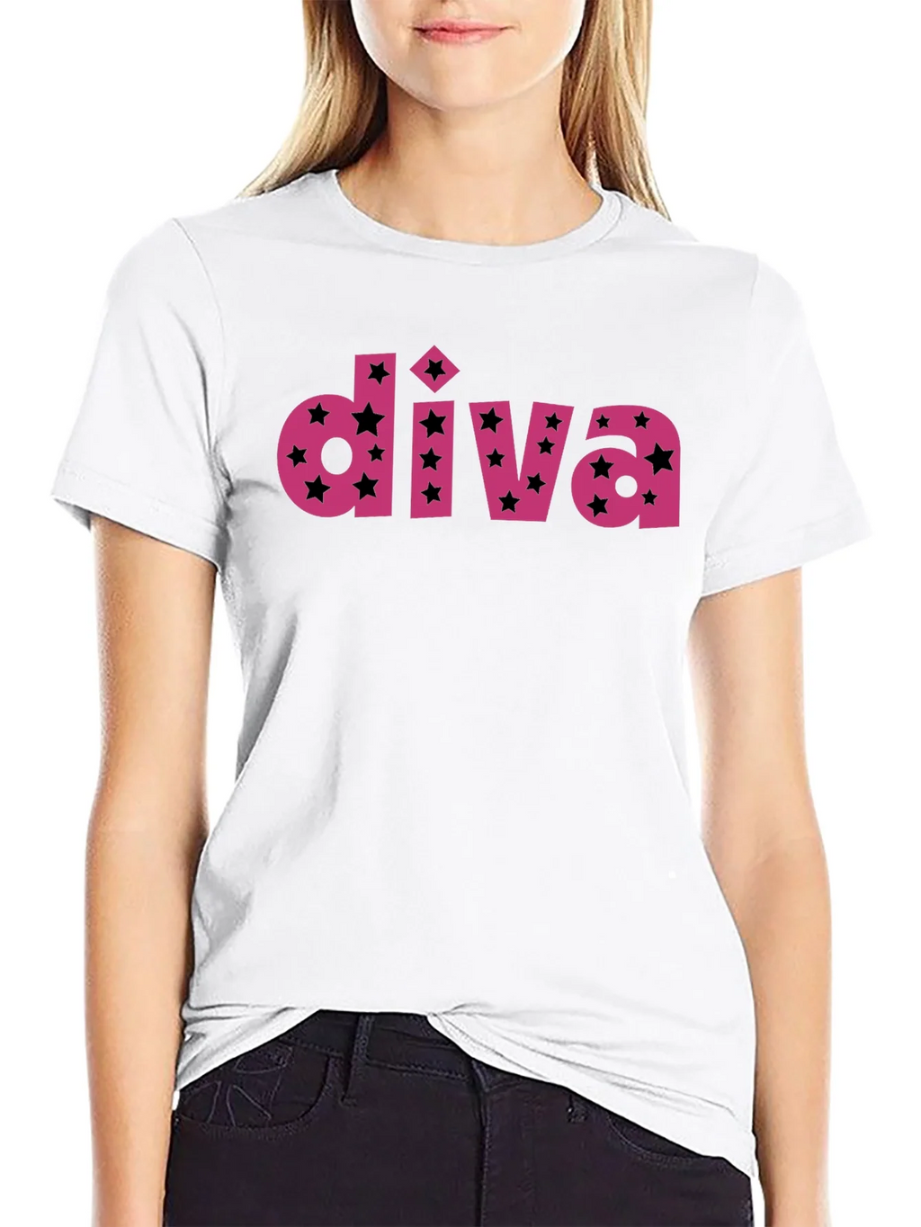 Diva Star Graphic Print Black Tee product image 8