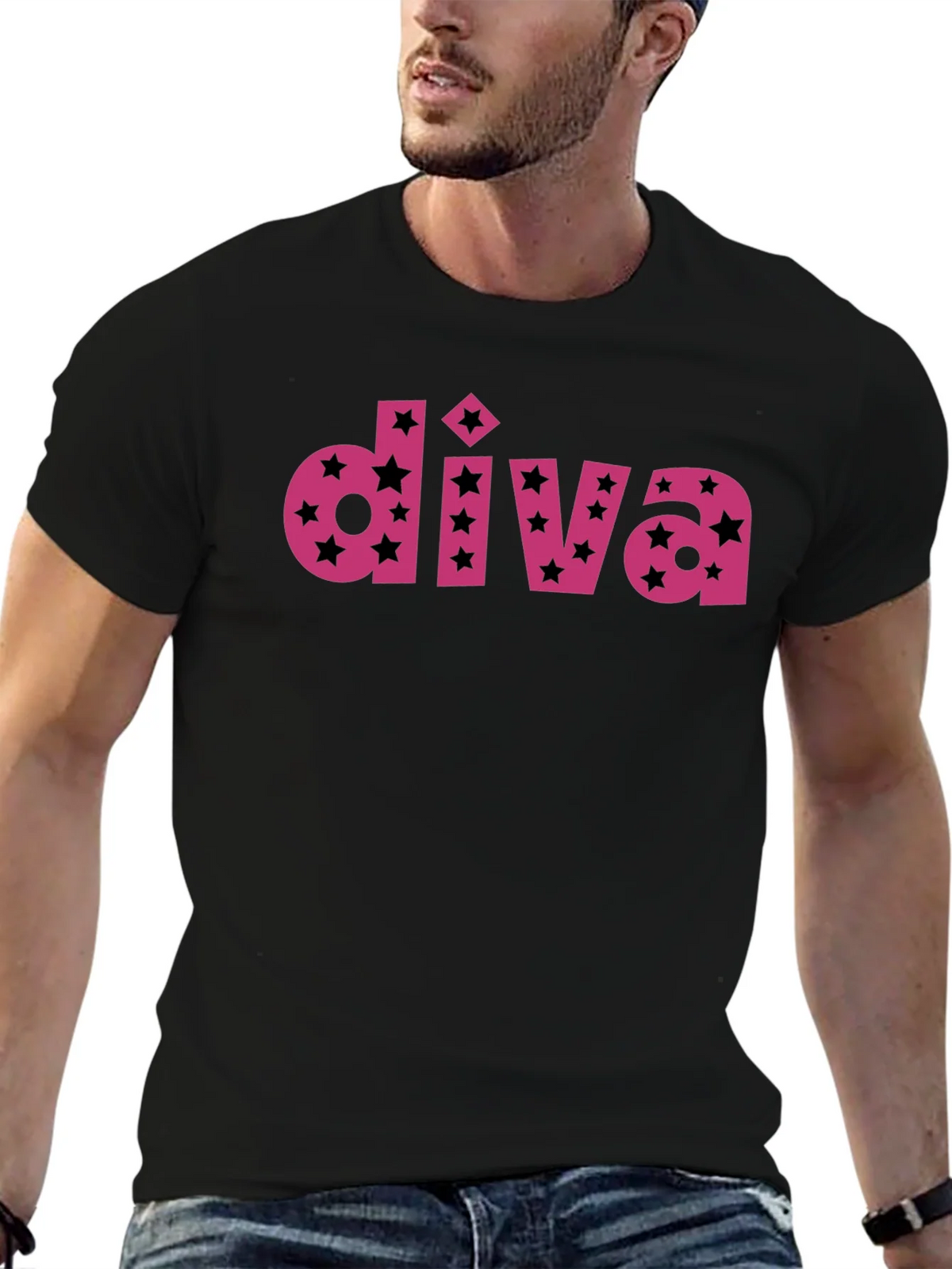 Diva Star Graphic Print Black Tee product image 6