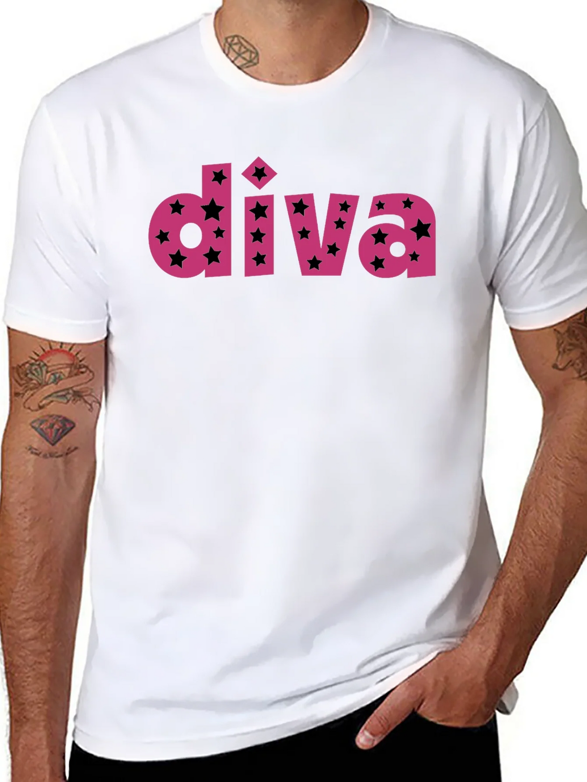 Diva Star Graphic Print Black Tee product image 7