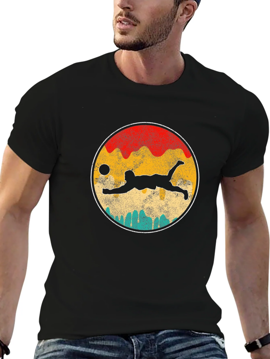 Volleyball Sunset Graphic T-Shirt product image 6