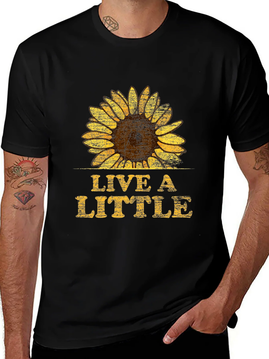 Live A Little Sunflower Graphic T-Shirt - Unisex product image 1
