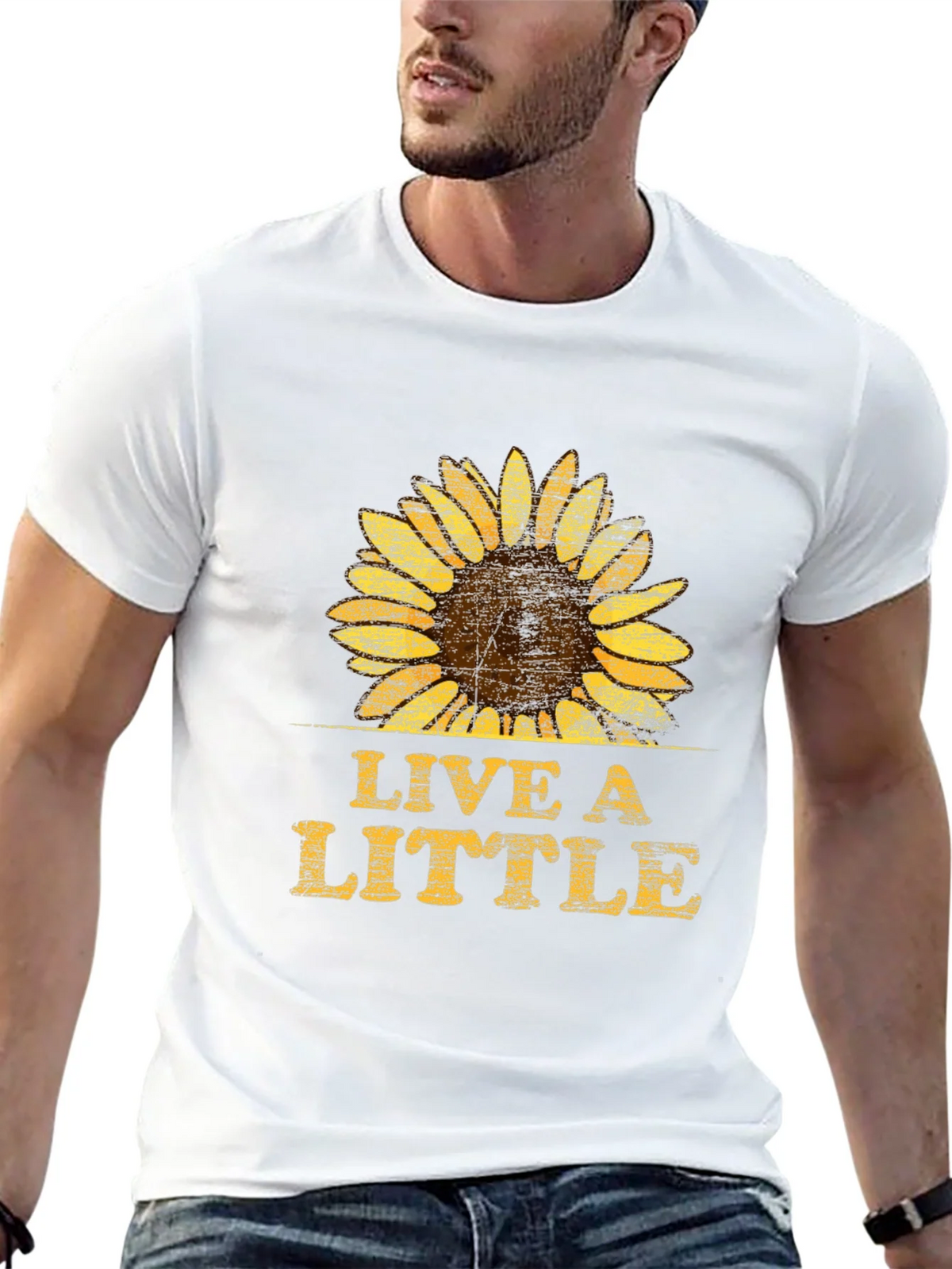 Live A Little Sunflower Graphic T-Shirt - Unisex product image 12