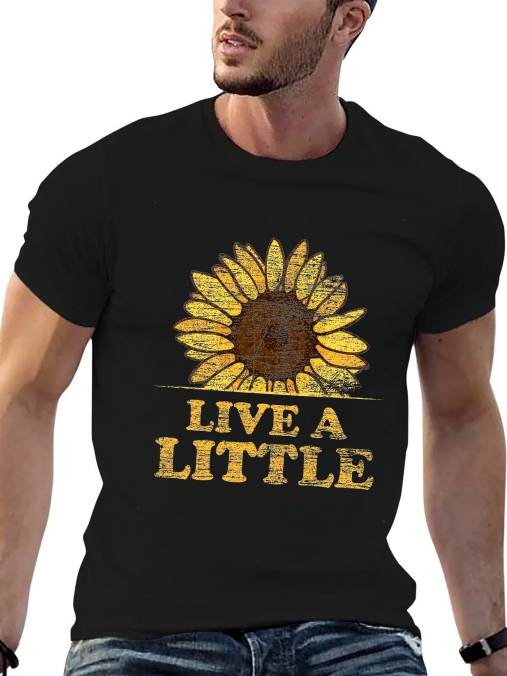 Live A Little Sunflower Graphic T-Shirt - Unisex product image 6