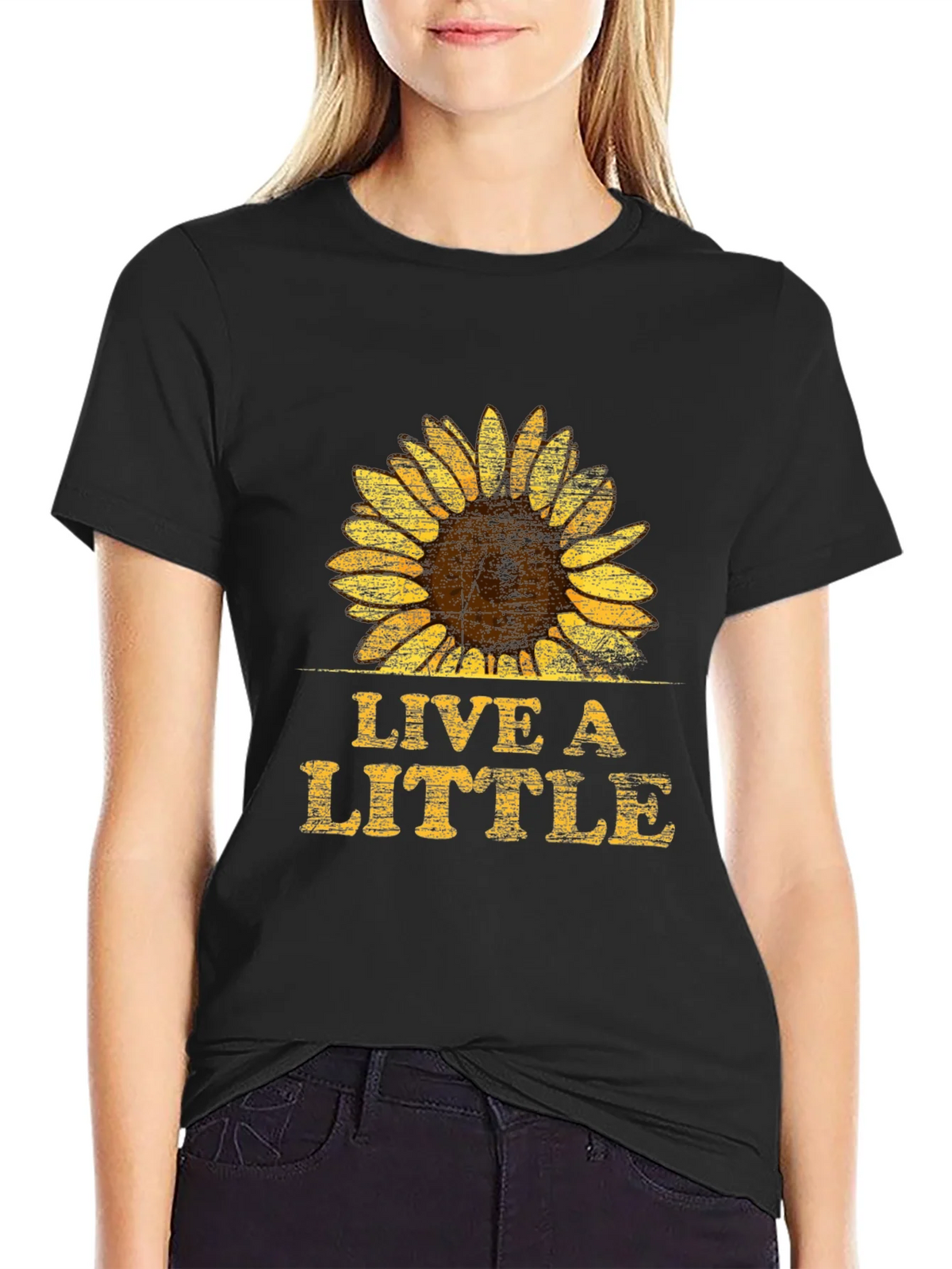 Live A Little Sunflower Graphic T-Shirt - Unisex product image 2