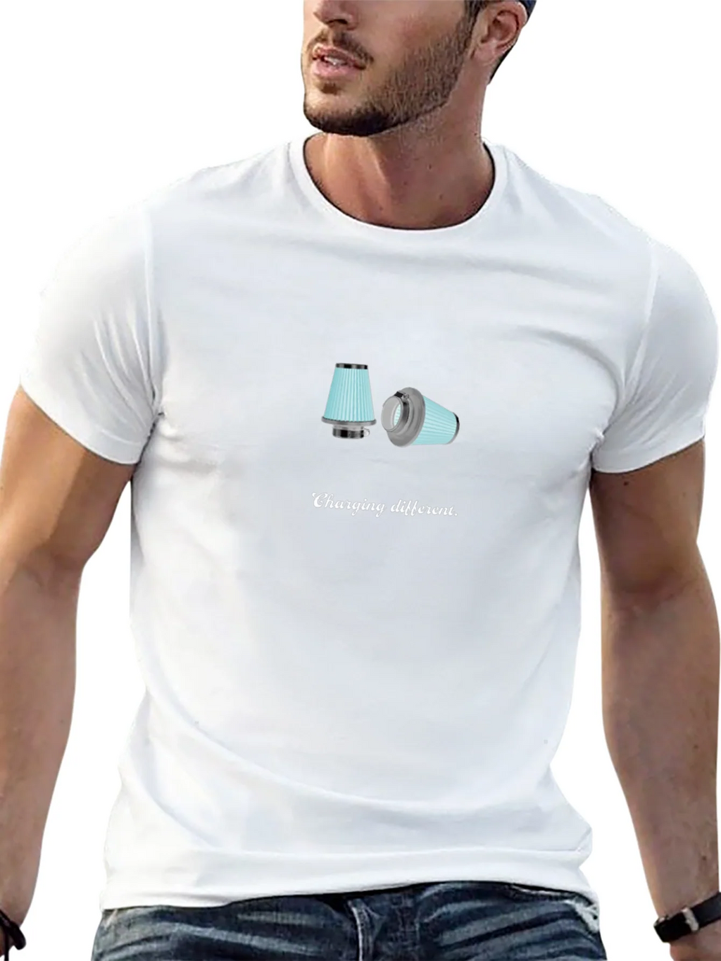 Charging Different T-Shirt - Black Cotton Tee product image 12