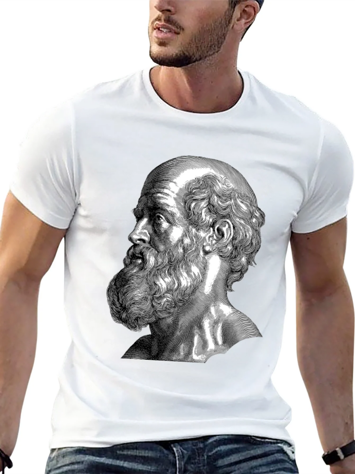 Philosopher Portrait Graphic Tee - Classic Black product image 12