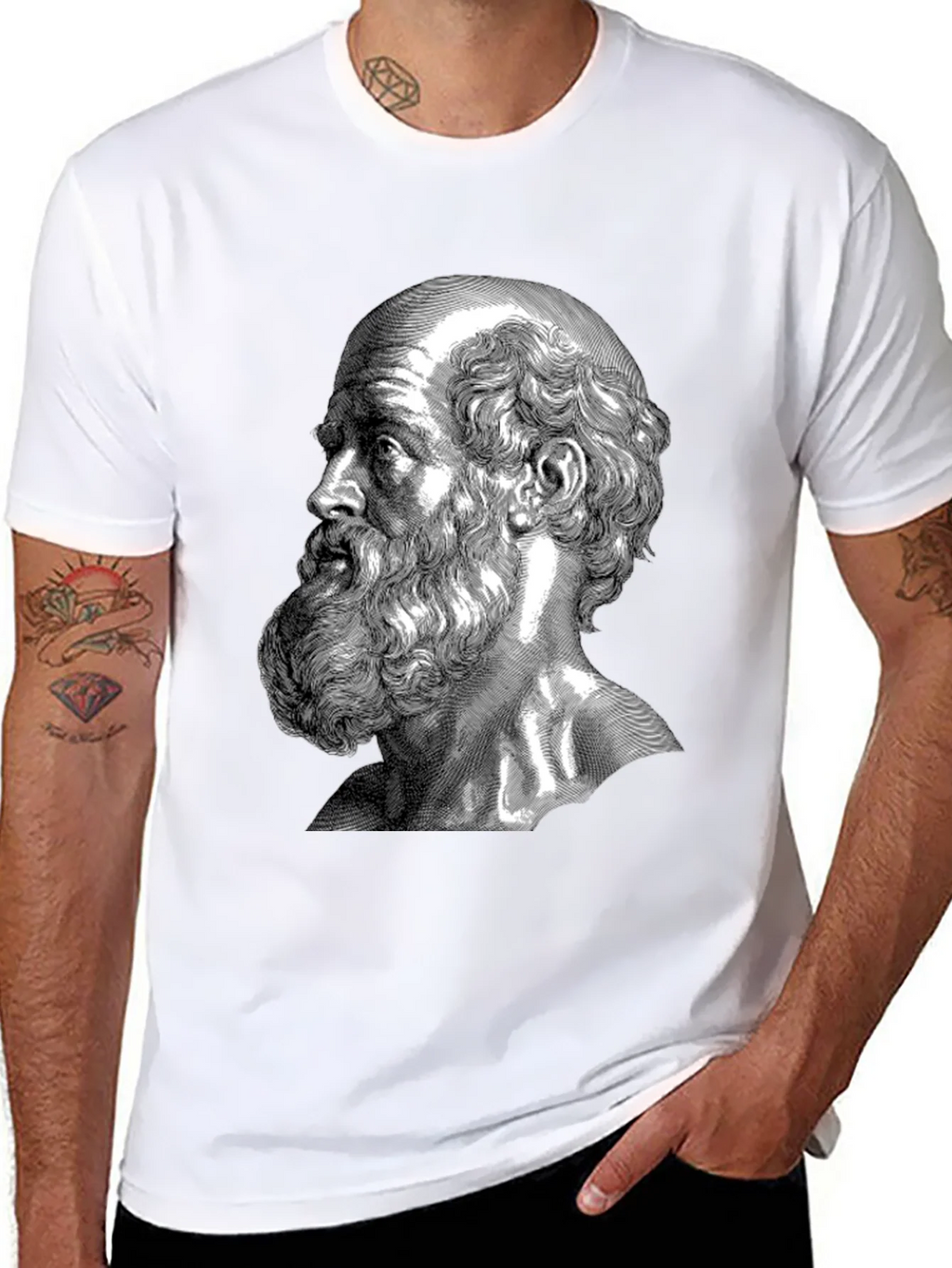 Philosopher Portrait Graphic Tee - Classic Black product image 7