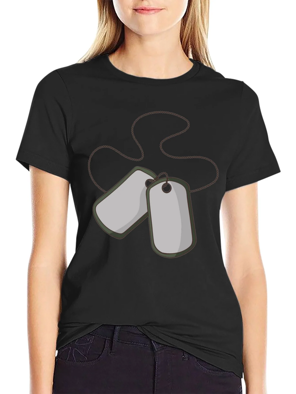 Dog Tags Graphic Tee - Military Style Shirt product image 2