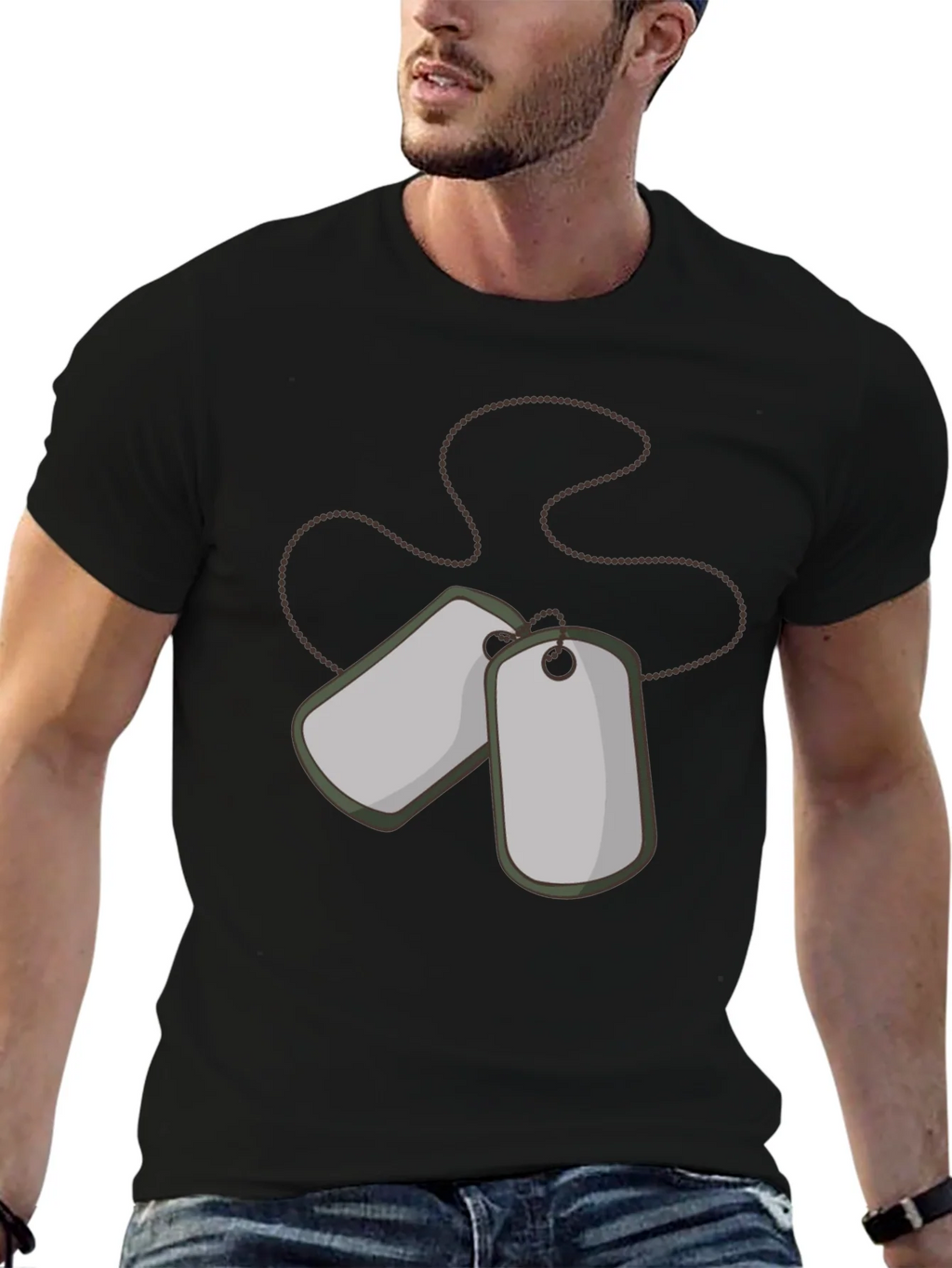 Dog Tags Graphic Tee - Military Style Shirt product image 6