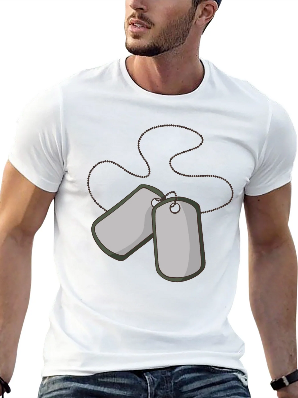 Dog Tags Graphic Tee - Military Style Shirt product image 12