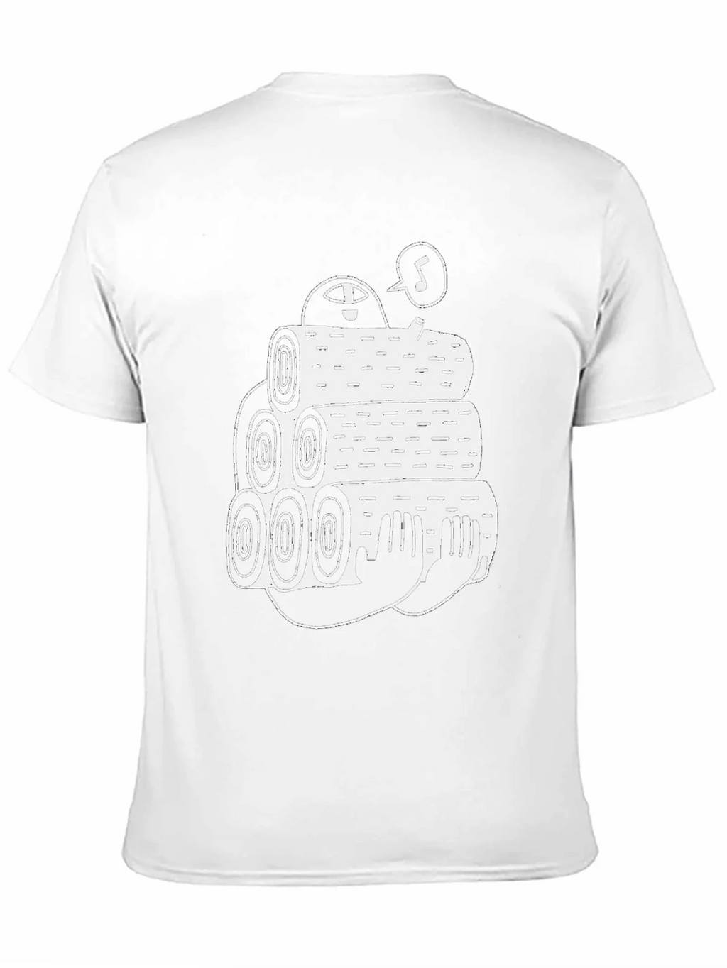 Black Tee with Funny Lumberjack Log Pile Graphic product image 10