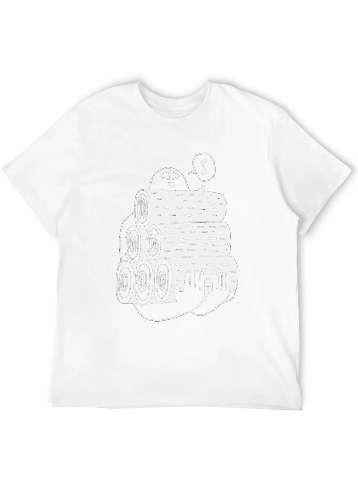 Black Tee with Funny Lumberjack Log Pile Graphic product image 11