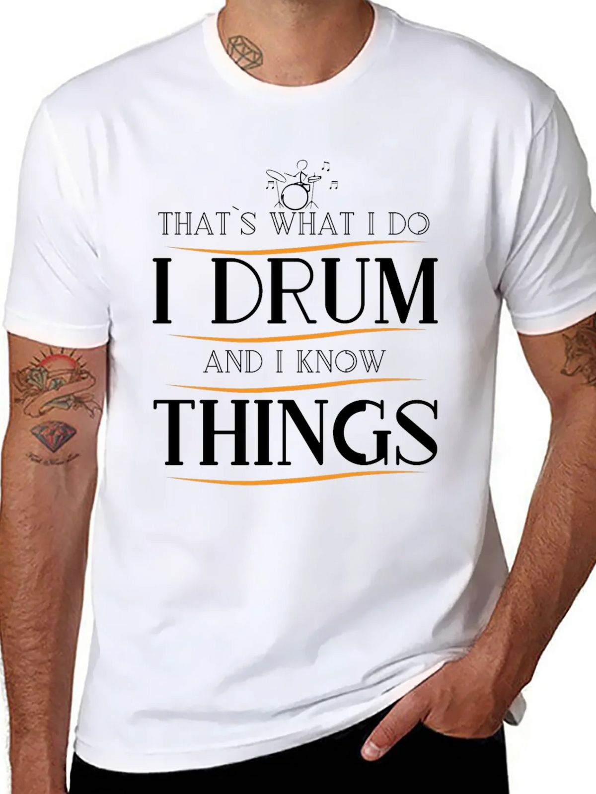 I Drum and I Know Things T-Shirt product image 7