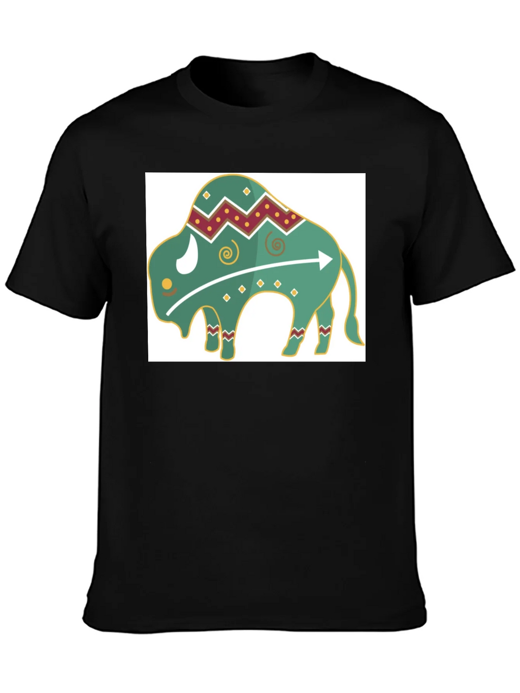 Trendy Buffalo Graphic Tee - Black Cotton Blend product image 3