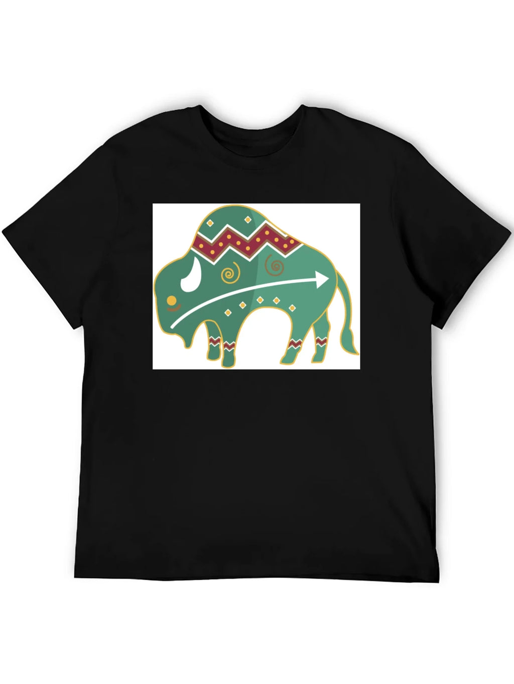 Trendy Buffalo Graphic Tee - Black Cotton Blend product image 5