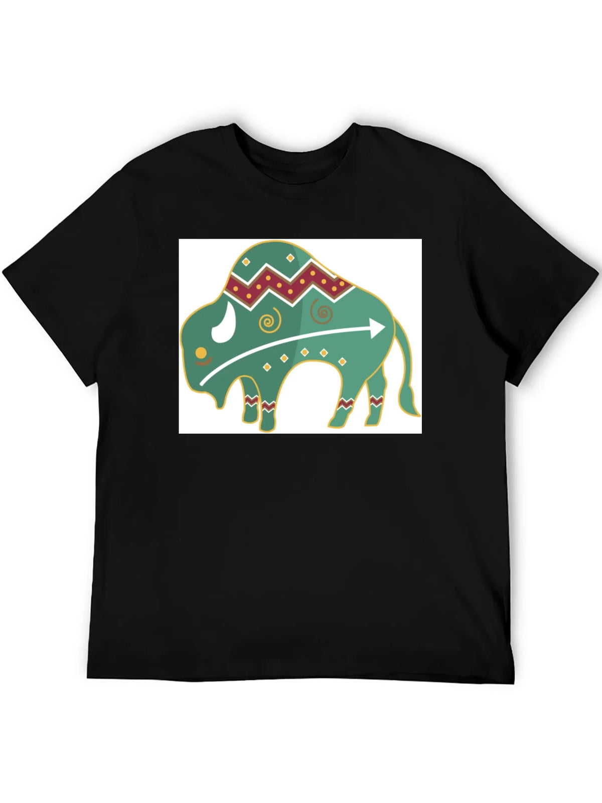 Trendy Buffalo Graphic Tee - Black Cotton Blend product image 5