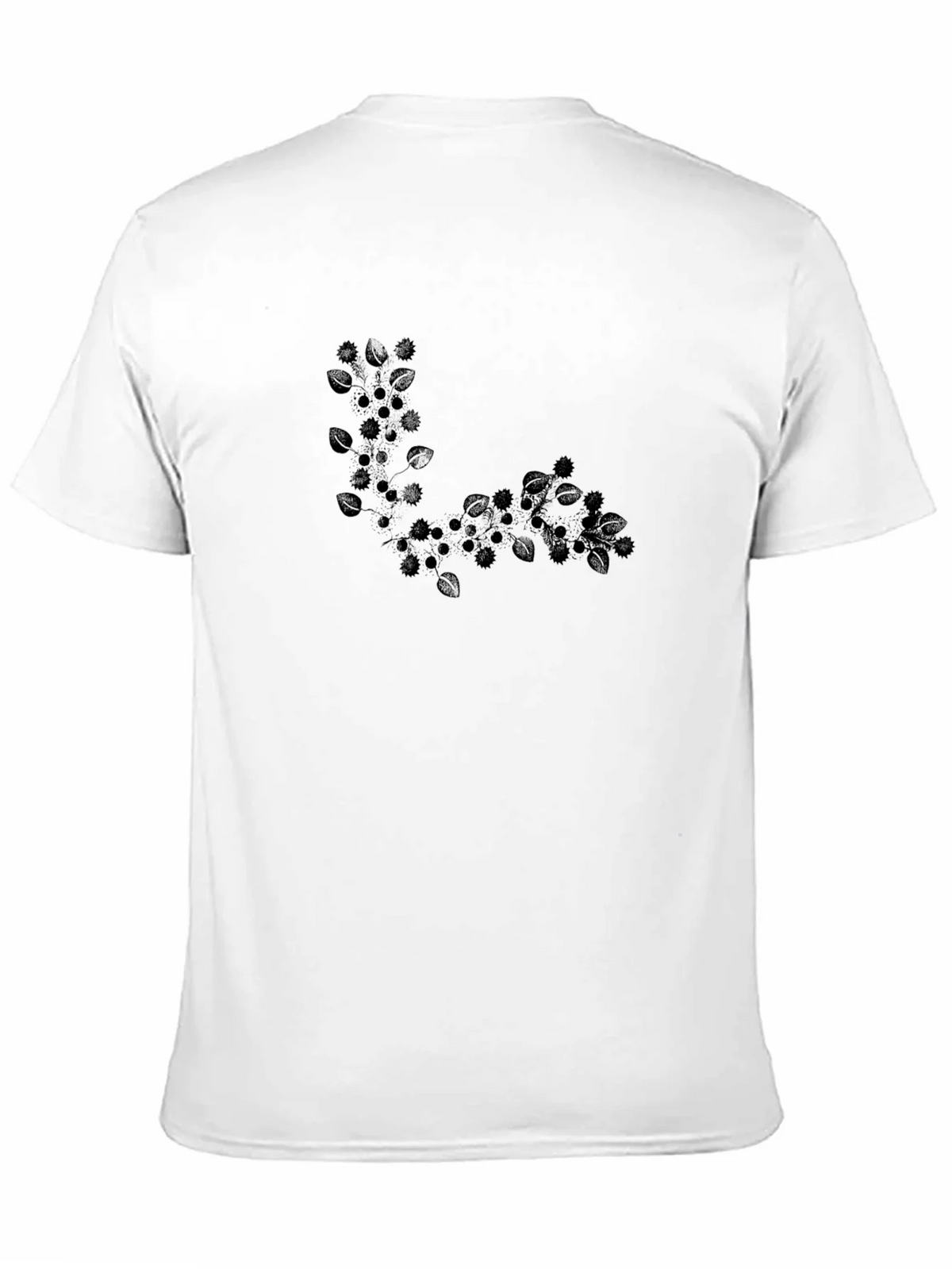 Black T-Shirt with Leafy Design product image 9