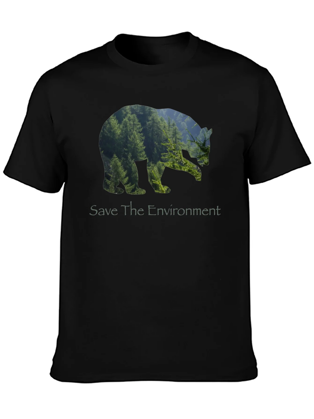 Eco Bear Black T-Shirt - Save the Environment product image 3