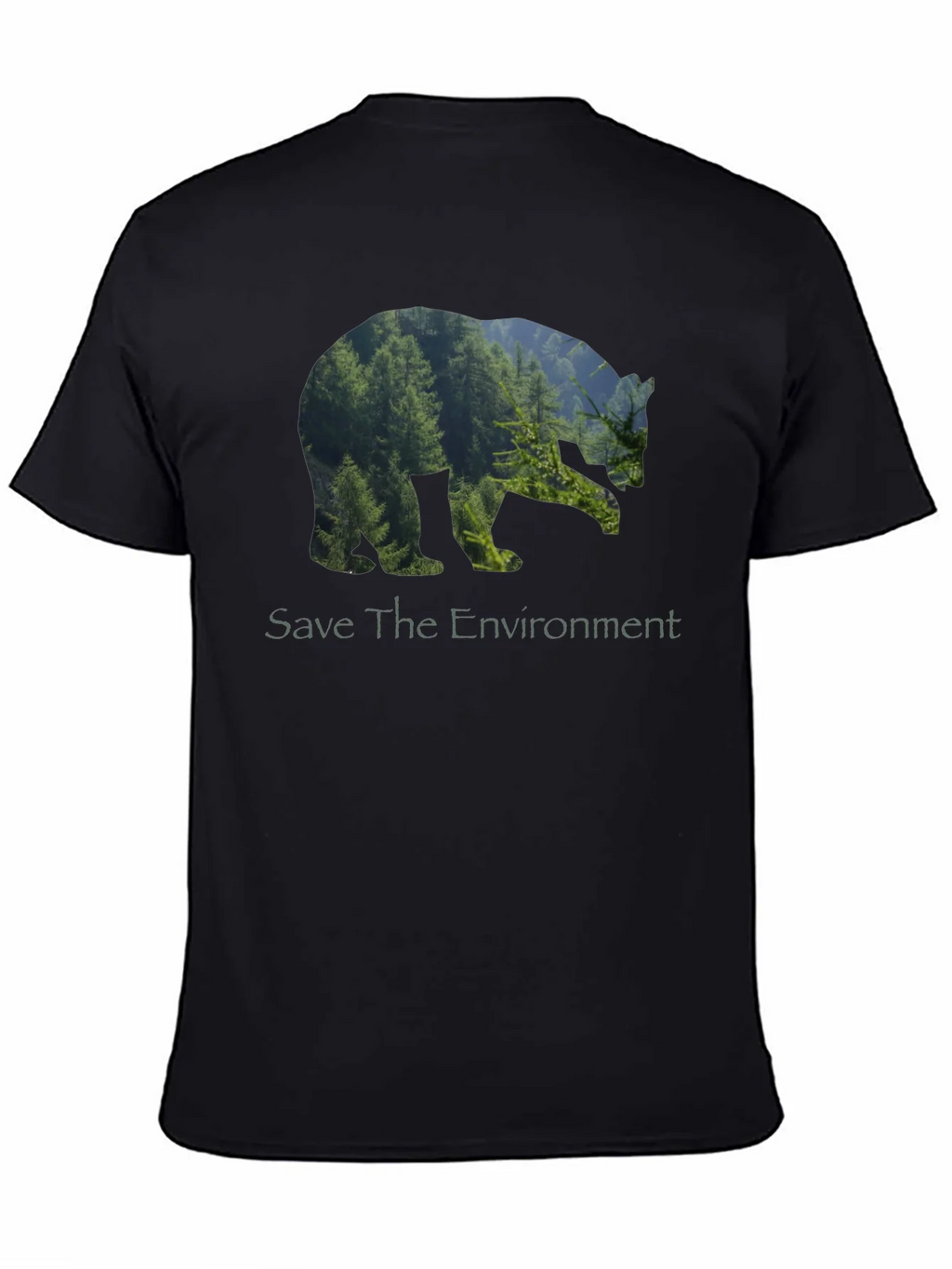 Eco Bear Black T-Shirt - Save the Environment product image 4