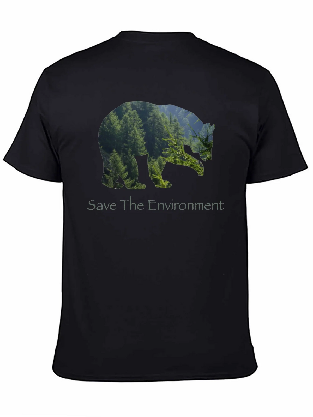 Eco Bear Black T-Shirt - Save the Environment product image 4