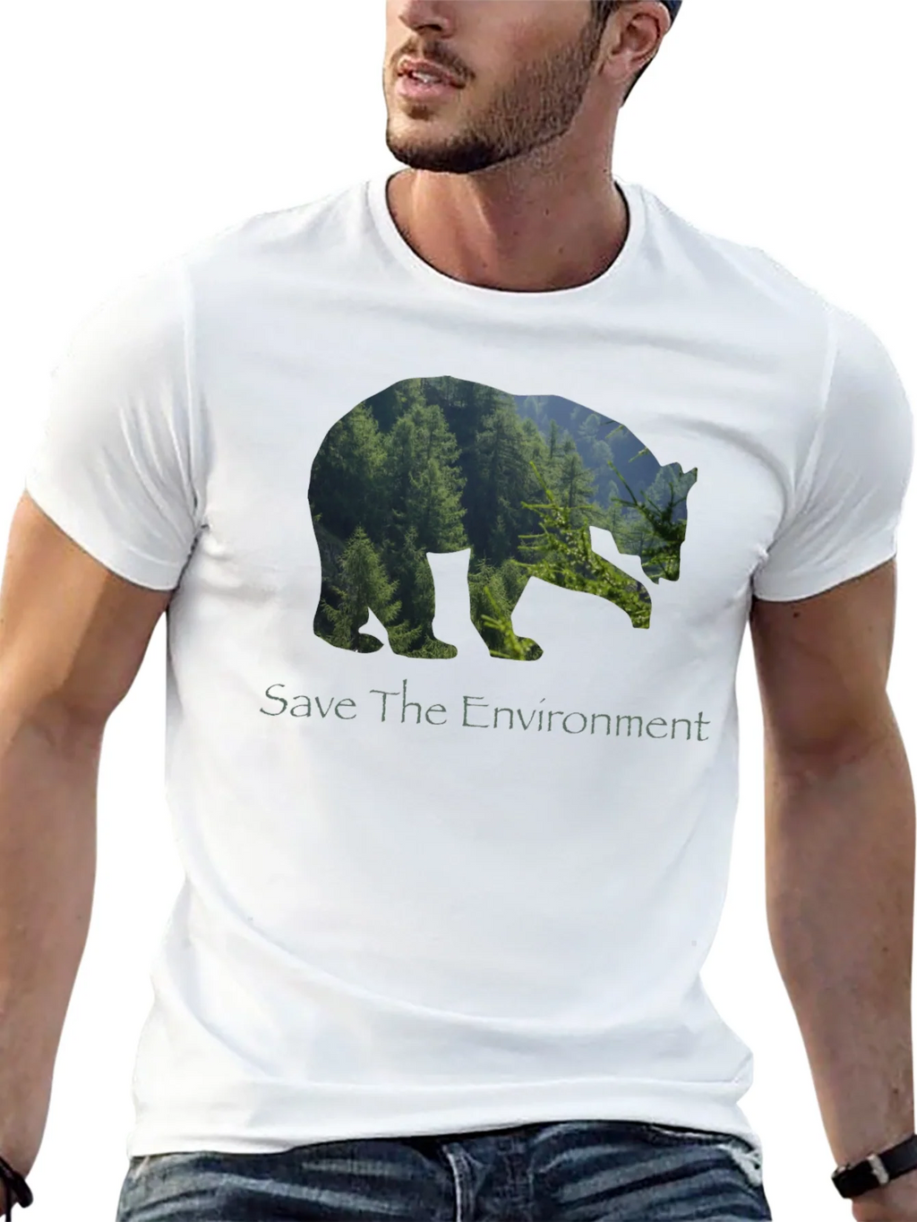 Eco Bear Black T-Shirt - Save the Environment product image 12