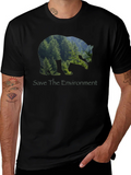 Eco Bear Black T-Shirt - Save the Environment product image 1