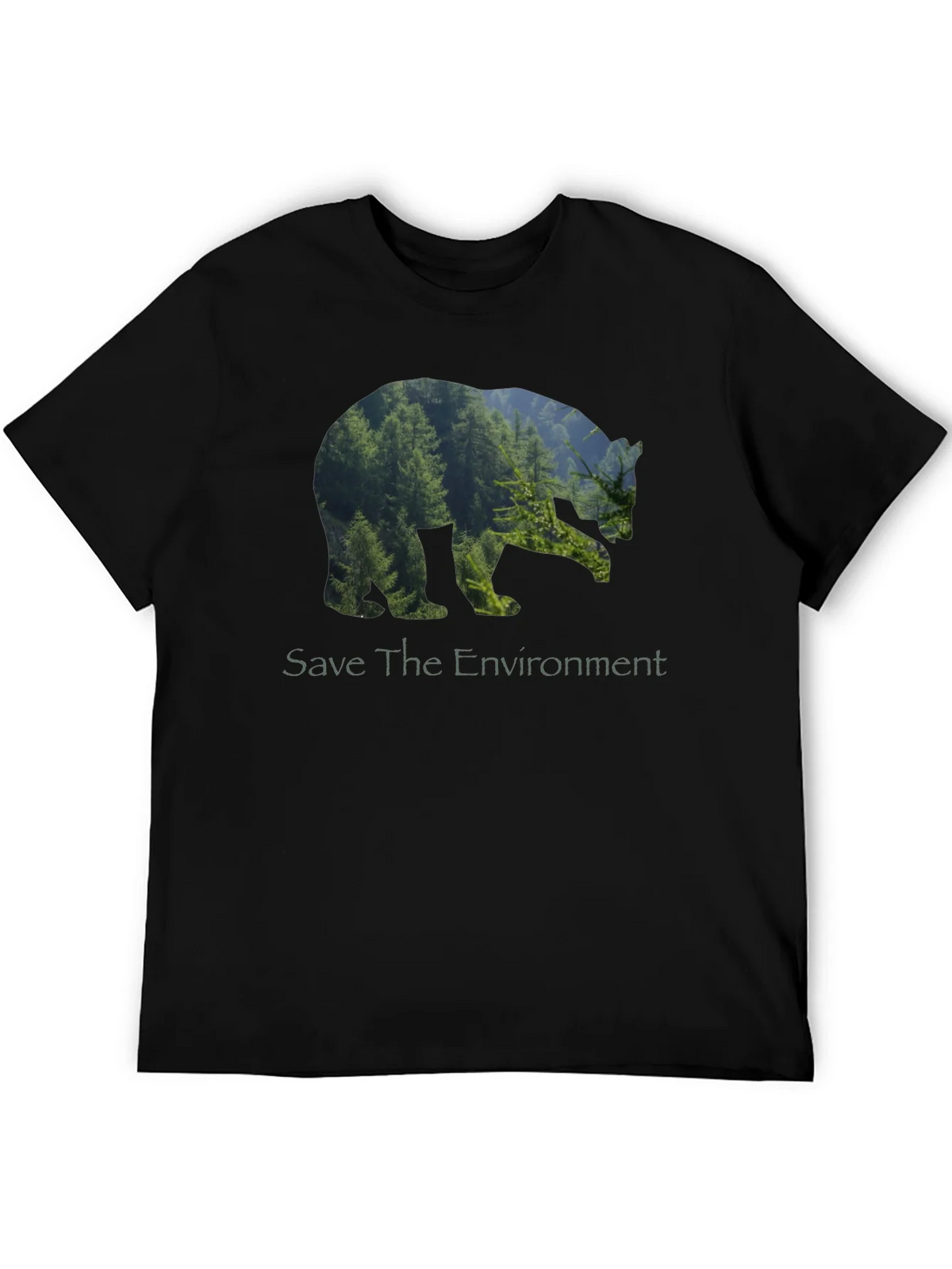 Eco Bear Black T-Shirt - Save the Environment product image 5