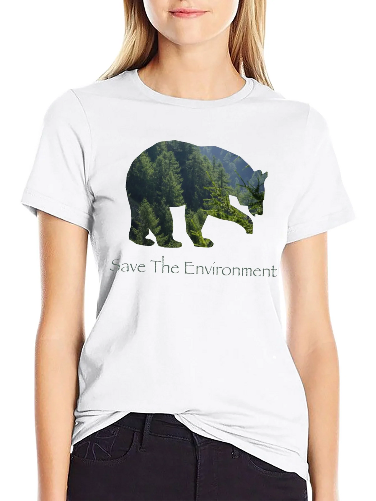 Eco Bear Black T-Shirt - Save the Environment product image 8