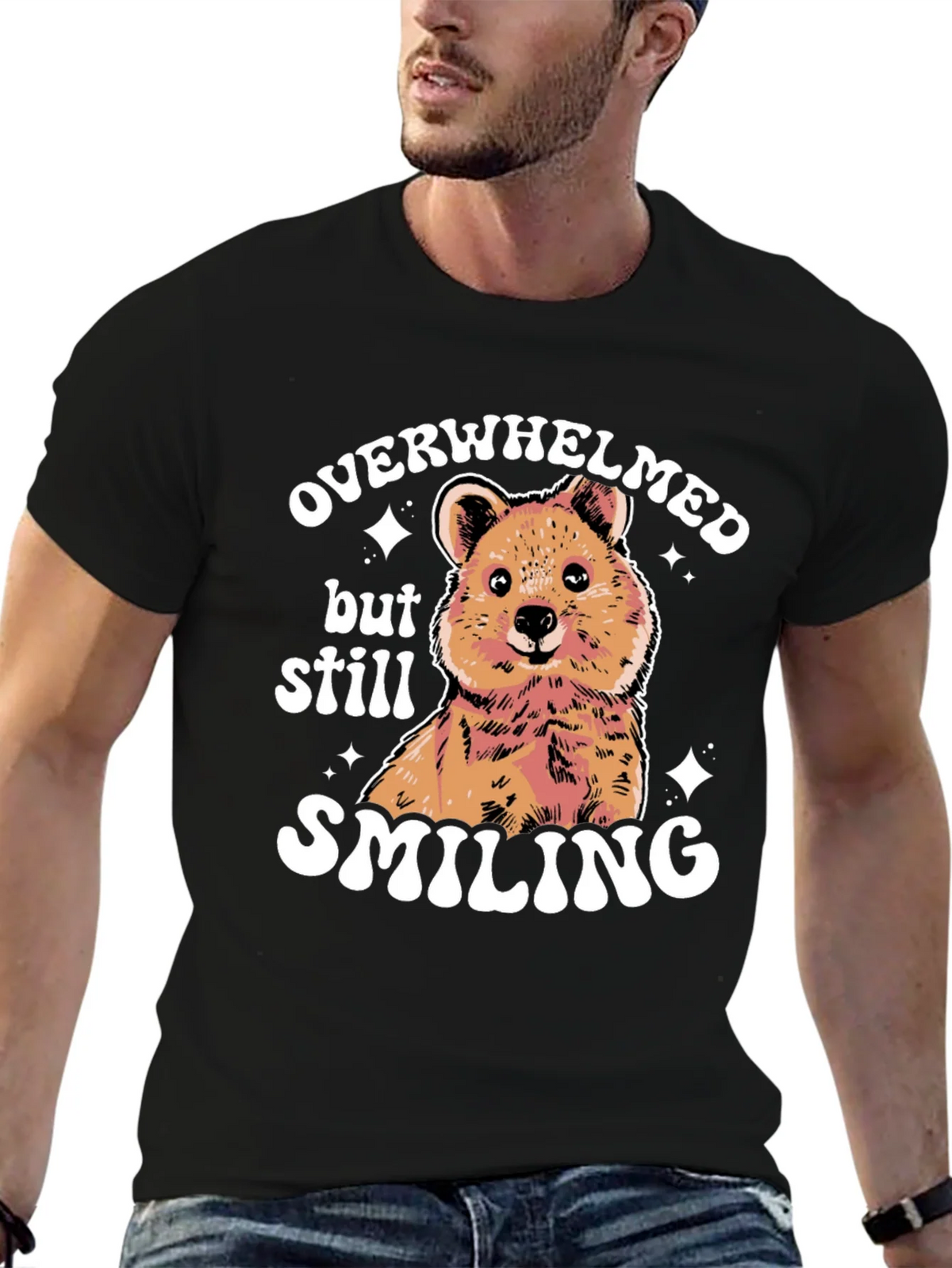 Quokka Smiling T-Shirt - Overwhelmed But product image 6
