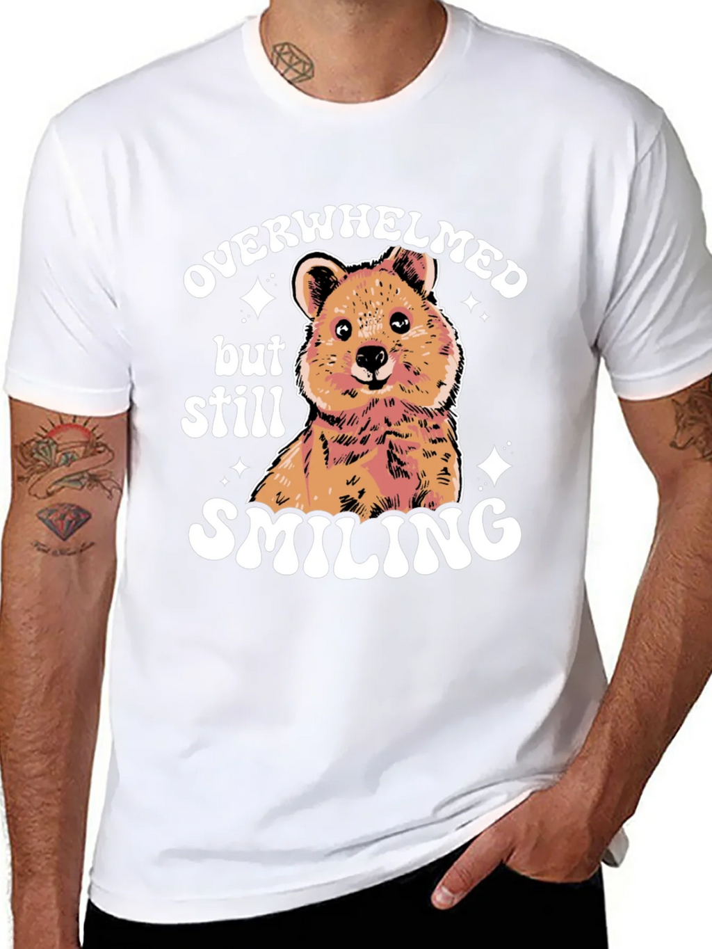 Quokka Smiling T-Shirt - Overwhelmed But product image 7