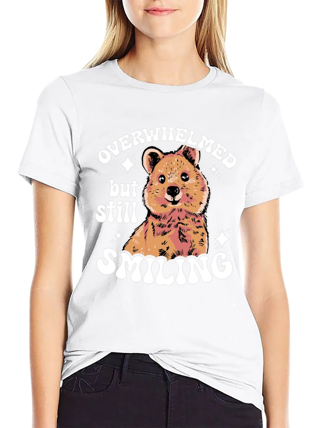 Quokka Smiling T-Shirt - Overwhelmed But product image 8