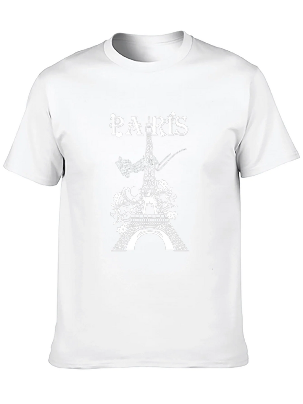 Paris Eiffel Tower Graphic Black T-Shirt product image 9