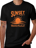 Sunset Breathe & Let Go Graphic Tee - Relaxed Fit product image 1