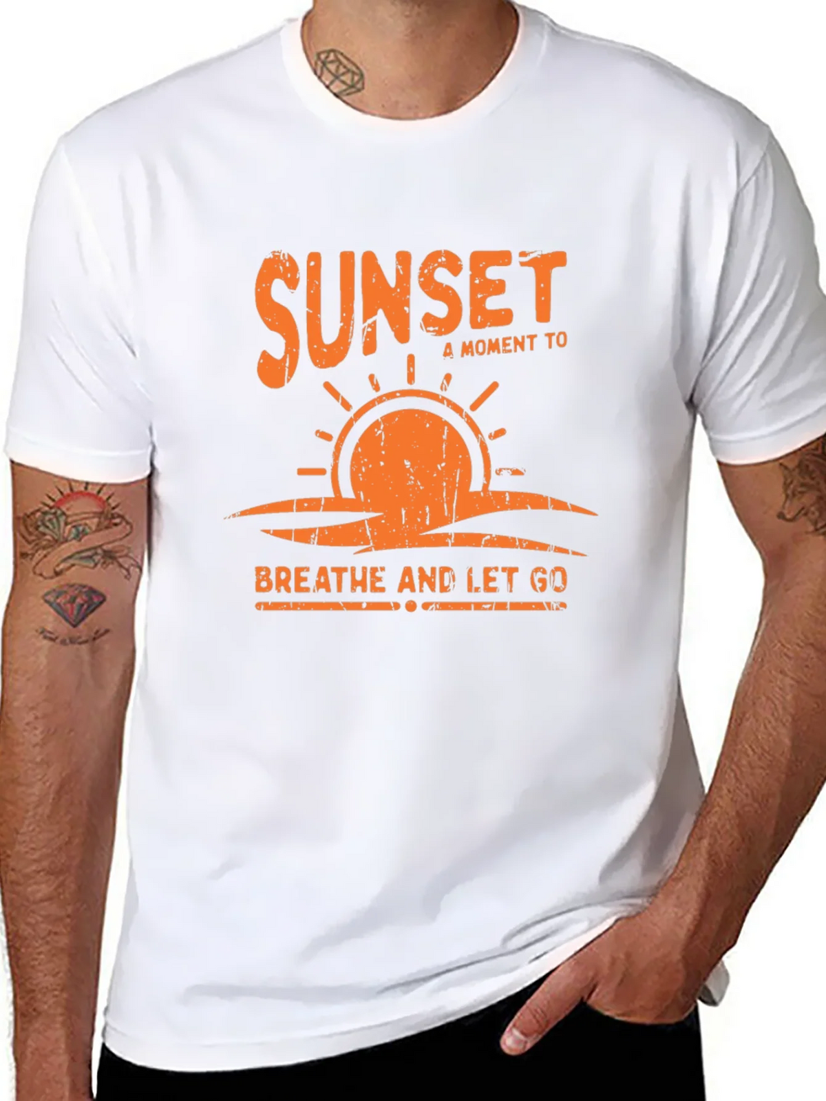 Sunset Breathe & Let Go Graphic Tee - Relaxed Fit product image 7