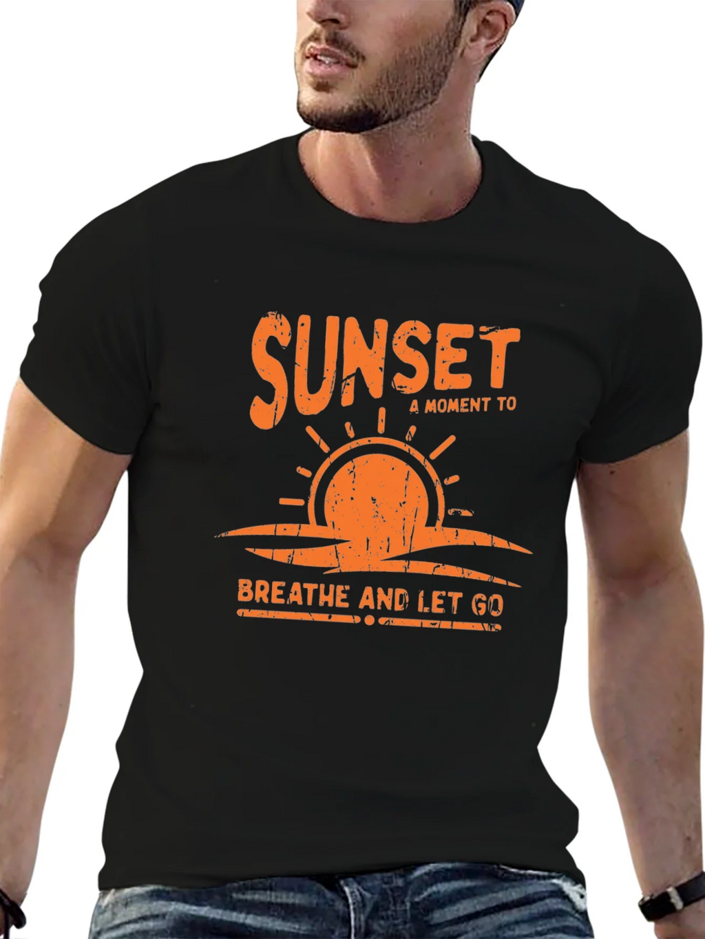 Sunset Breathe & Let Go Graphic Tee - Relaxed Fit product image 6