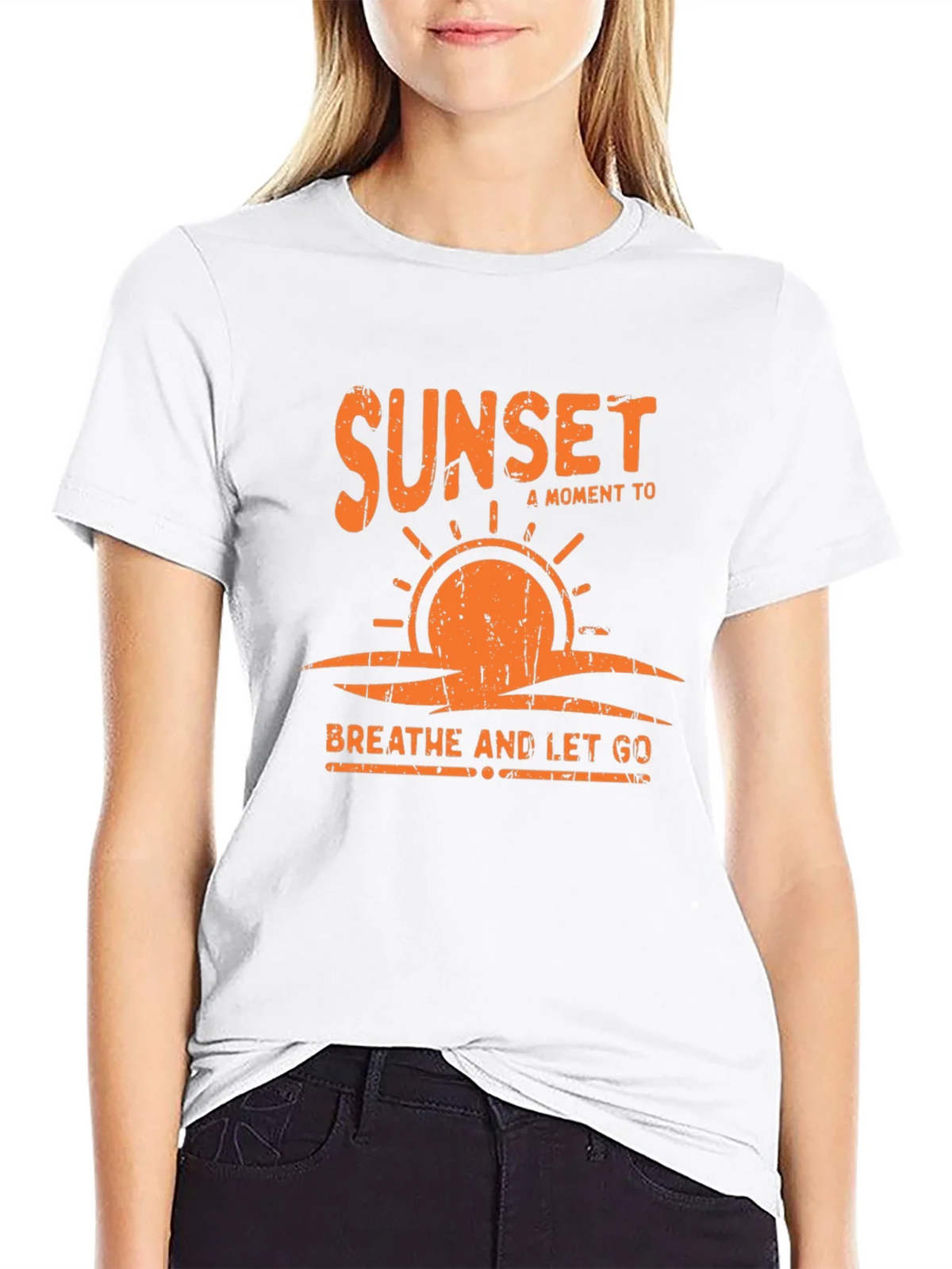 Sunset Breathe & Let Go Graphic Tee - Relaxed Fit product image 8
